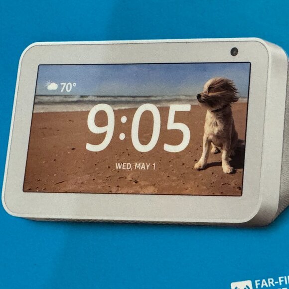 Amazon Echo Show 5 Touchscreen Compact Smart Display w/Alexa, Sandstone, 1st Gen - Picture 2 of 12